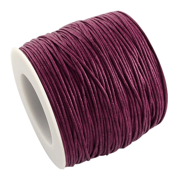 

PandaHall Eco-Friendly Waxed Cotton Thread Cords, Macrame Beading Cords, for Bracelet Necklace Jewelry Making, Medium Violet Red, 1mm, about...