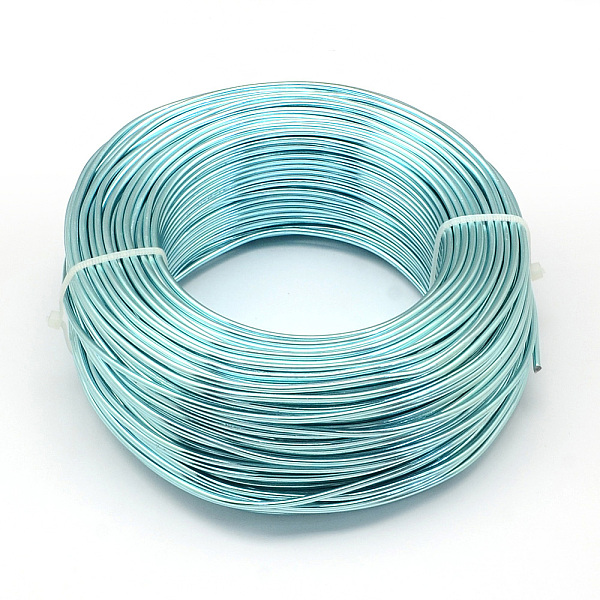 

PandaHall Round Aluminum Wire, Flexible Craft Wire, for Beading Jewelry Doll Craft Making, Pale Turquoise, 20 Gauge, 0.8mm, 300m/500g(984.2..., Cyan