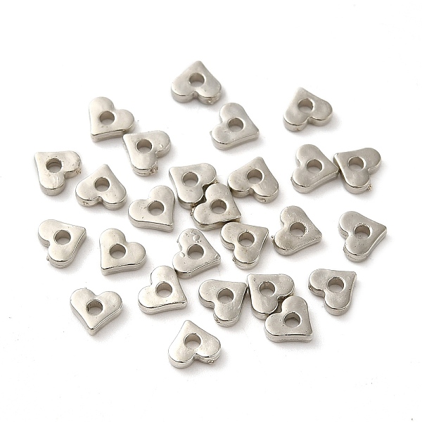 

PandaHall CCB Plastic Beads, Heart, Platinum, 4.5x5x1.5mm, Hole: 1.4mm Plastic Heart