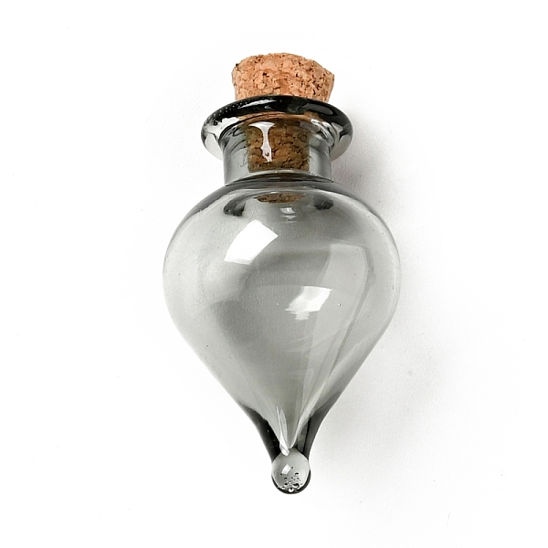 

PandaHall Teardrop Glass Cork Bottles Ornament, Glass Empty Wishing Bottles, DIY Vials for Pendant Decorations, Gray, 3.6cm Glass Bottle...