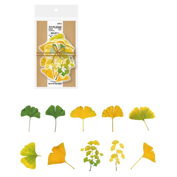 

PandaHall Autumn Leaf PET Sticker Labels, Self-adhesion, for Suitcase, Skateboard, Refrigerator, Helmet, Mobile Phone Shell, Yellow Green...