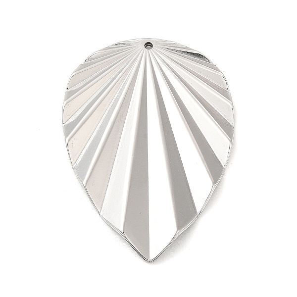 

PandaHall 304 Stainless Steel Big Pendants, Leaf Charms, Stainless Steel Color, 58x42x3mm, Hole: 1.8mm 304 Stainless Steel Leaf