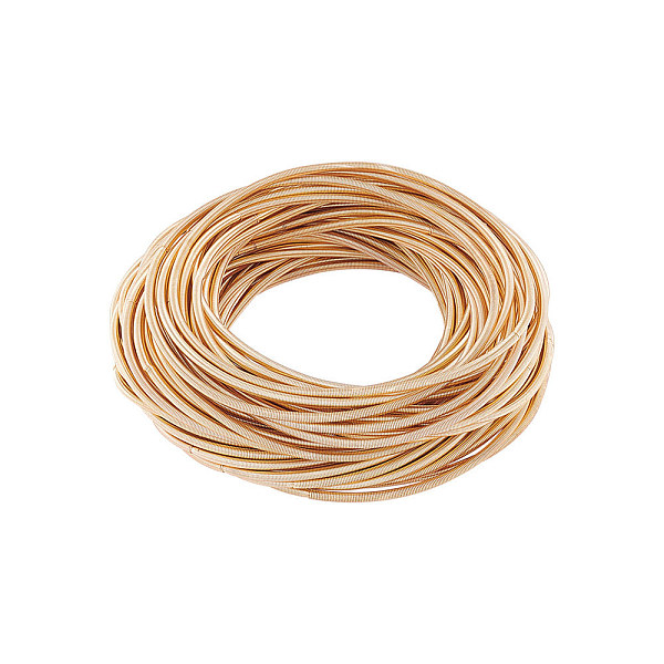 

PandaHall Unicraftale 60Pcs Minimalist Steel Spring Chain Stretch Bracelets Set, Guitar String Coil Bracelets, Light Gold, Inner Diameter...