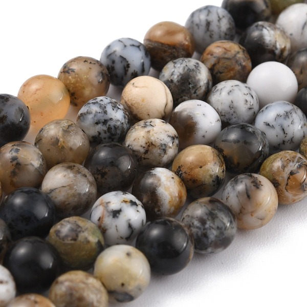 

PandaHall Natural African Opal Beads, Round, 10mm, Hole: 1mm, about 39pcs/strand, 155.51''(395cm) African Opal Round