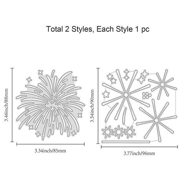 

PandaHall GLOBLELAND 2pcs Firework Metal Fairy Stick Cutting Dies Star Die Cuts Stencil Template Moulds for Scrapbook Embossing Album Paper...