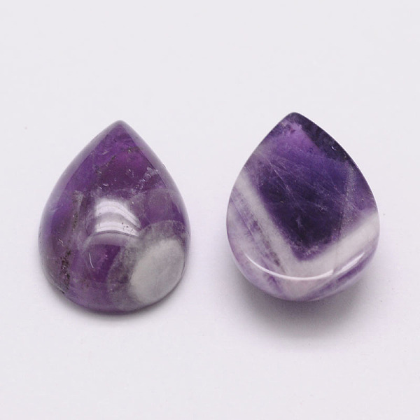 

PandaHall Teardrop Natural Amethyst Cabochons, 18x13x6mm Amethyst Teardrop Purple