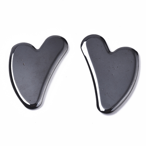 

PandaHall Heart Shape Magnetic Synthetic Hematite Gua Sha, for Face to Lift, Decrease Puffiness and Tighten, 77~82x54~57x5.5mm Magnetic...