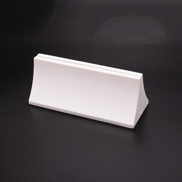 

PandaHall Triangle Plastic Card Holders, Price Tag Name Stand, White, 60x150x60mm Plastic Triangle White