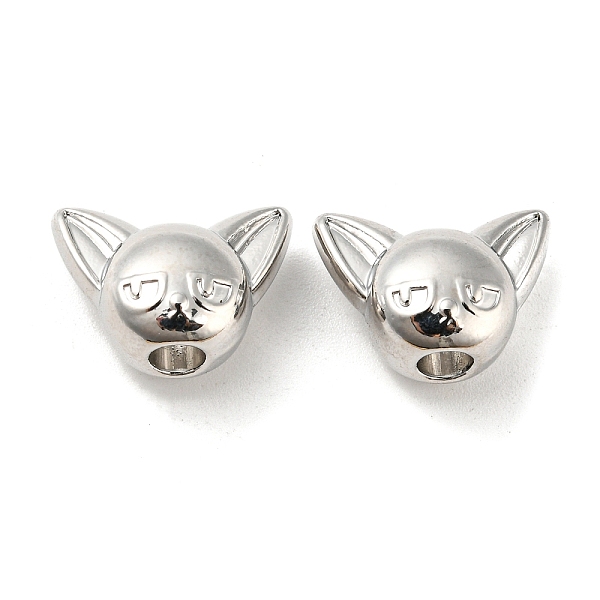 

PandaHall Rack Plating Alloy Beads, Lead Free & Cadmium Free & Nickel Free, Cat Head, Platinum, 11x15.5x8mm, Hole: 3.5mm Alloy Cat Shape