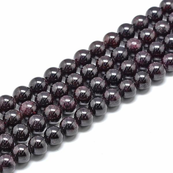 

PandaHall Natural Garnet Beads Strands, Grade A, Round, 4mm, Hole: 1mm, about 84~90pcs/strand, 15.1 inch Garnet Round