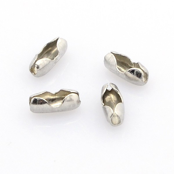 

PandaHall Stainless Steel Ball Chain Connectors, Stainless Steel Color, 13x6x4.5mm, Hole: 3mm, Fit for 4.5mm ball chain Stainless Steel