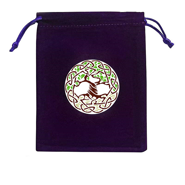 

PandaHall Rectangle Velvet Jewelry Storage Pouches, Tree of Life Printed Drawstring Bags, Lime, 15x12cm Velvet Rectangle Green