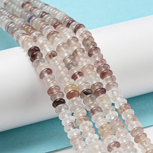 

PandaHall Natural Quartz Beads Strands, Rondelle, 4~4.5x2~2.5mm, Hole: 1.2mm, about 155~163pcs/strand, 15.24''~15.31''(38.7~38.9cm) Other...