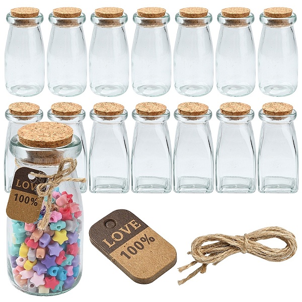 12Pcs 2 Styles Glass Bottle