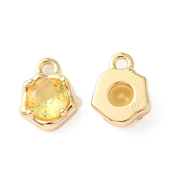 

PandaHall Brass Micro Pave Cubic Zirconia Charms, Irregular Shape Charm, Real 18K Gold Plated, Gold, 9x7x3mm, Hole: 1.4mm Brass+Cubic...