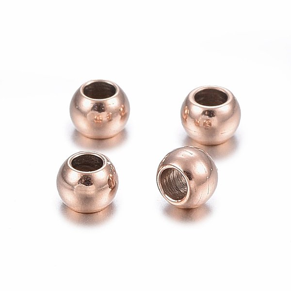 

PandaHall Ion Plating(IP) 304 Stainless Steel Beads, Rondelle, Rose Gold, 2.5x1.8mm, Hole: 1.2mm 304 Stainless Steel Rondelle