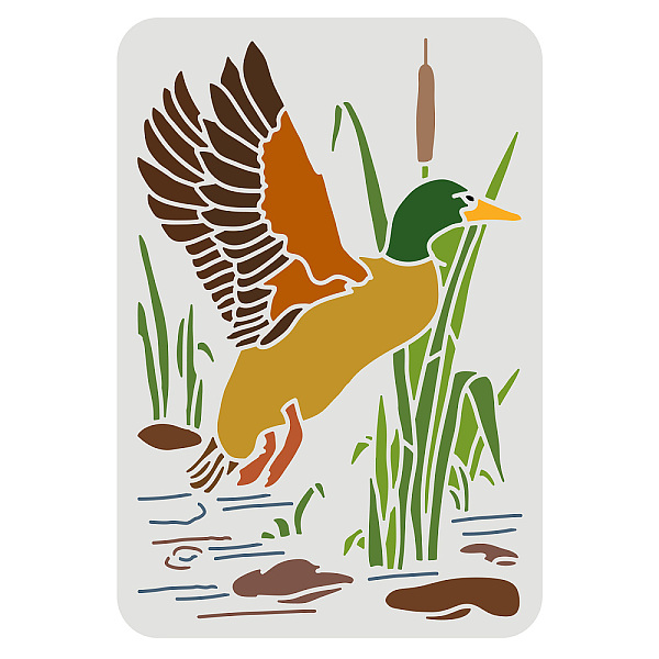 PandaHall FINGERINSPIRE Duck Stencil 29.7x21cm Plastic Flying Duck Painting Stencil Duck Reed Pattern Stencils Reusable DIY Home Decor... PandaHall FINGERINSPIRE Duck Stencil 29.7x21cm Plastic Flying Duck Painting Stencil Duck Reed Pattern Stencils Reusable DIY Home Decor...