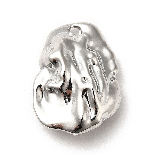 

PandaHall Rack Plating Alloy Pendants, Cadmium Free & Lead Free, Textured, Nuggets, Platinum, 19x14x6.5mm, Hole: 1.8mm Alloy Nuggets