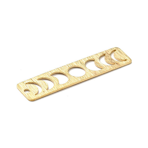 

PandaHall Brass Pendants, Phase of the Moon, Golden, 30x7x0.5mm, Hole: 1.4mm Brass Rectangle