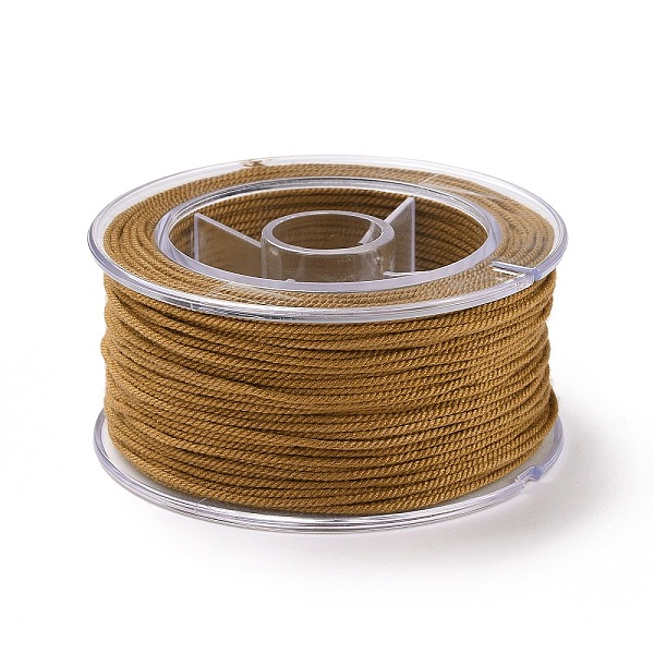 

PandaHall Macrame Cotton Cord, Braided Rope, with Plastic Reel, for Wall Hanging, Crafts, Gift Wrapping, Peru, 1mm, about 30.62 Yards..., Brown