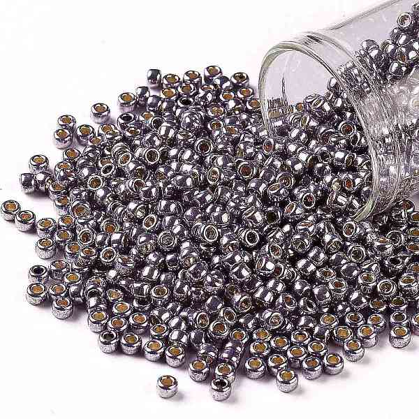 

PandaHall TOHO Round Seed Beads, Japanese Seed Beads, (PF568) PermaFinish Light Amethyst Metallic, 8/0, 3mm, Hole: 1mm, about 10000pcs/pound..., Purple