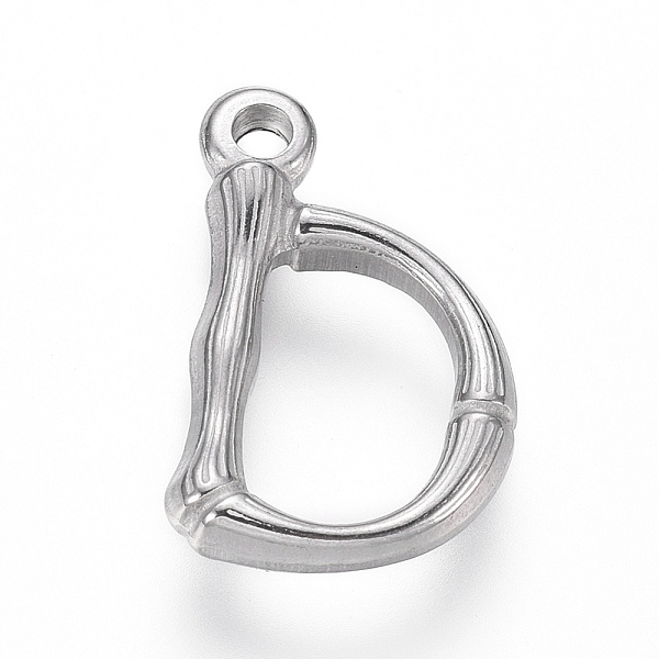 

PandaHall 304 Stainless Steel Pendants, Bamboo Shaped Letter, Stainless Steel Color, Letter.D, 17.5~19x10~16x3~4mm, Hole: 1.8~2mm 304...