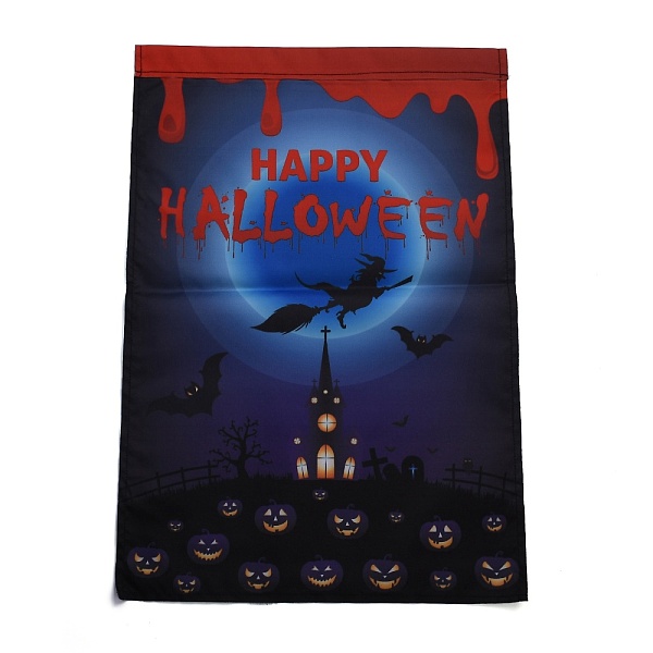 PandaHall Garden Flag for Halloween, Double Sided Polyester House Flags, for Home Garden Yard Office Decorations, Haunted House, Colorful...