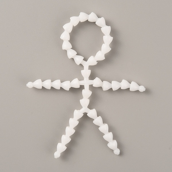 

PandaHall Plastic Action Figure Movable Skeleton, Doll Making Supplies, White, 110~112x86~87x7mm Plastic Human White