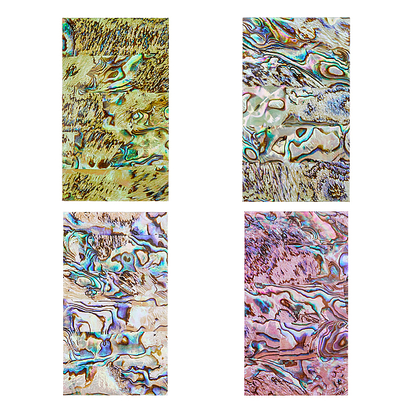 

PandaHall SUPERFINDINGS 4 Sheets 4 Colors Nail Art Stickers Decals, For Nail Tips Decorations, Abalone Shell/Paua Shell Pattern, Mixed Color..., Multicolor