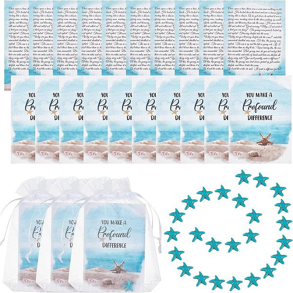 

PandaHall OLYCRAFT 150pcs Starfish Greeting Cards Sets Appreciation Notecards Gift Sets Included 50pcs Starfish Greeting Cards, 50pcs..., Multicolor