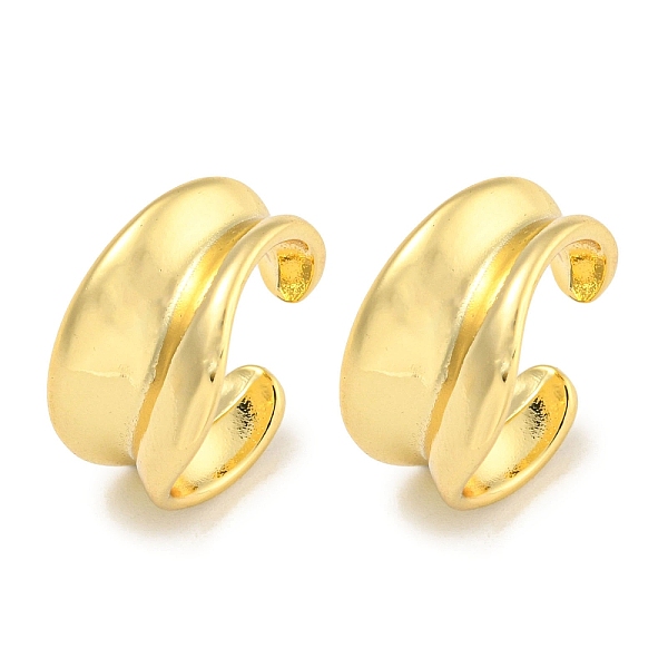 

PandaHall Brass Cuff Earrings, Round Ring, Real 18K Gold Plated, 17x10.5mm Brass Ring