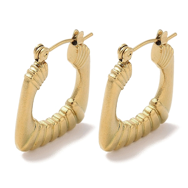 

PandaHall Rectangle 201 Stainless Steel Half Hoop Earrings for Women, with 304 Stainless Steel Pin, Golden, 24x3mm 201 Stainless Steel...