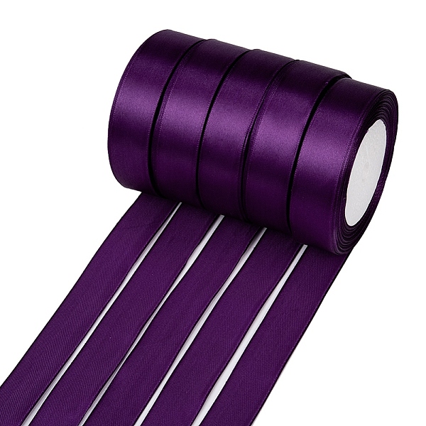 

PandaHall Single Face Satin Ribbon, Polyester Ribbon, Purple, 1 inch(25mm) wide, 25yards/roll(22.86m/roll), 5rolls/group, 125yards/group...