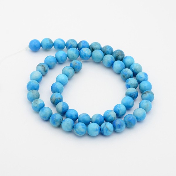 

PandaHall Natural Gemstone Dyed Round Bead Strands, 8mm, Hole: 1mm, about 49pcs/strand, 15.7 inch Natural Gemstone Round