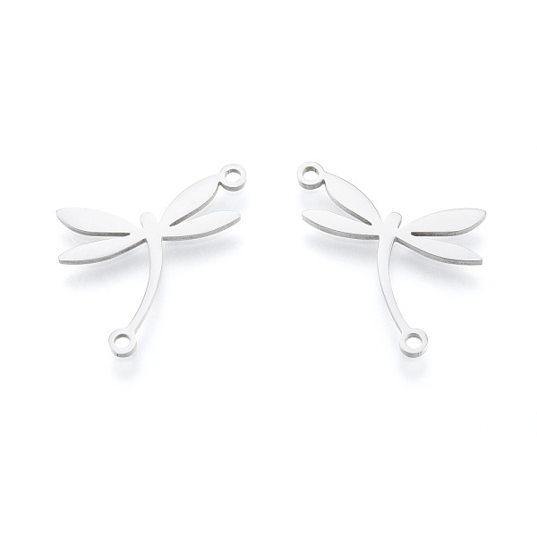

PandaHall 201 Stainless Steel Connector Charms, Dragonfly, Stainless Steel Color, 17.5x21x1mm, Hole: 1.5mm 201 Stainless Steel Dragonfly