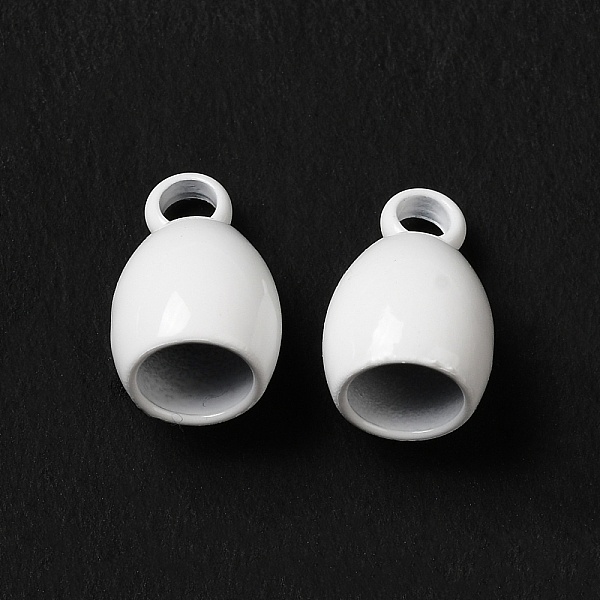 

PandaHall Spray Painted 201 Stainless Steel Cord Ends, End Caps, Bell, White, 9x6mm, Hole: 1.8mm, Inner Diameter: 4mm 201 Stainless Steel...