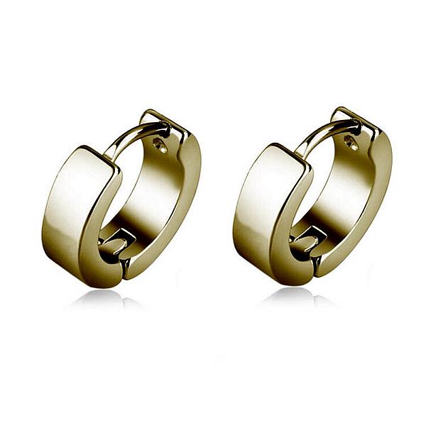 

PandaHall Brass Huggie Hoop Earrings, Golden, 4x8.5x2.3mm Brass