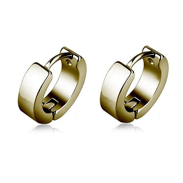 Brass Huggie Hoop Earrings