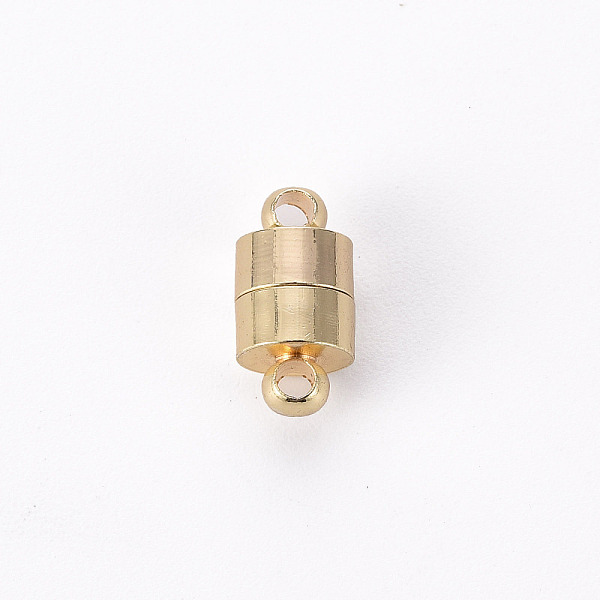 

PandaHall Brass Magnetic Clasps, Column, Nickel Free, Real 18K Gold Plated, 12x6x6mm, Hole: 1.8mm Brass Column