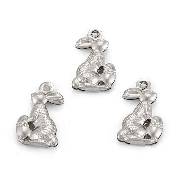 

PandaHall 316 Surgical Stainless Steel Pendants, Rabbit, Stainless Steel Color, 18x11x3.5mm, Hole: 1mm 316 Surgical Stainless Steel Rabbit