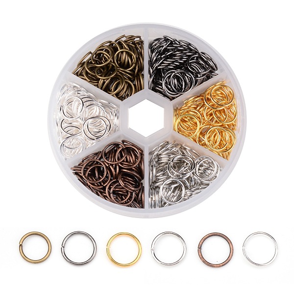 

PandaHall 1 Box Open Jump Rings Brass Jump Rings, Mixed Color, 18 Gauge, 10x1mm, Inner Diameter: 8mm, about 70g/box Brass