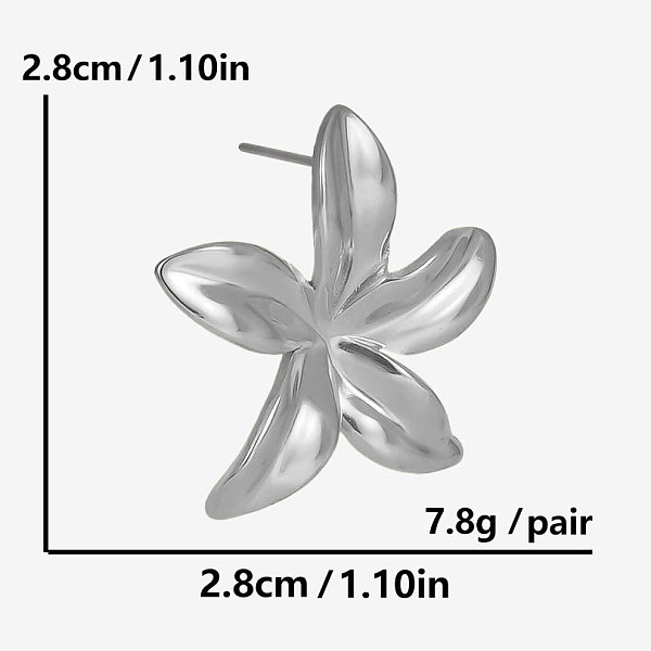 304 Ohrstecker Aus Edelstahl Mit Europäischen Und Amerikanischen Blumenmotiven