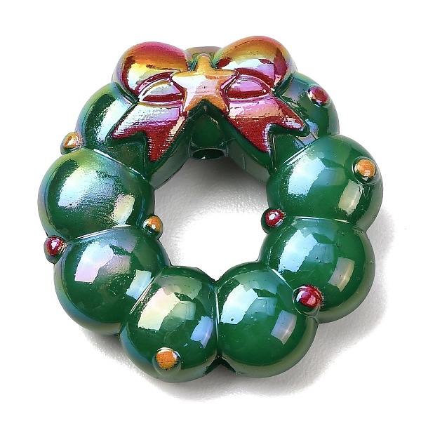 クリスマス用UVメッキ不透明アクリルビーズ