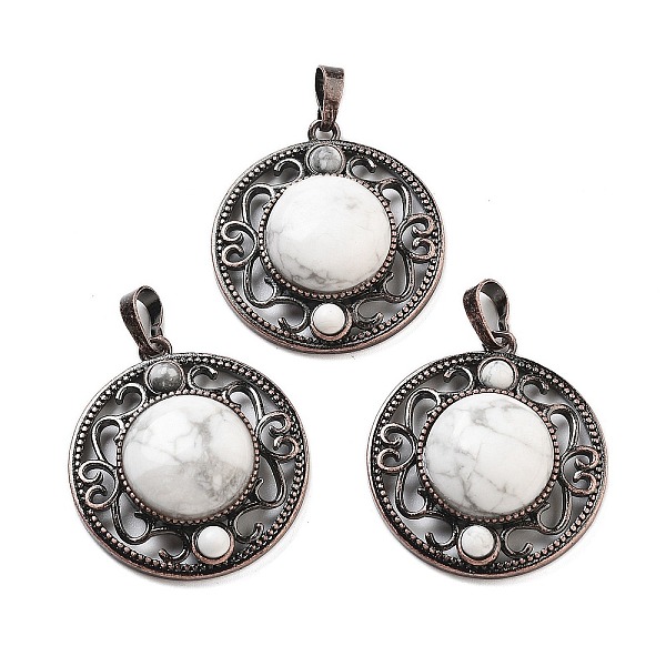 Natural Howlite Pendants