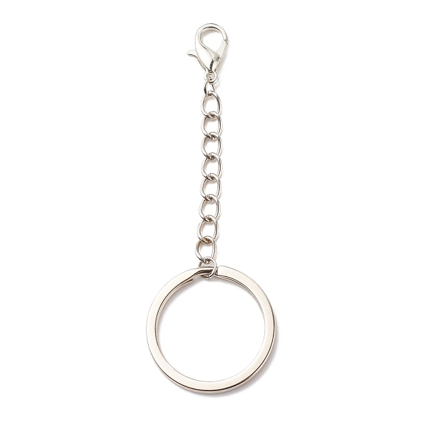 

PandaHall 304 Stainless Steel Keychain, with Iron Twisted Chains Curb Chains, Zinc Alloy Lobster Claw Clasps, Platinum, 8.9cm Stainless...