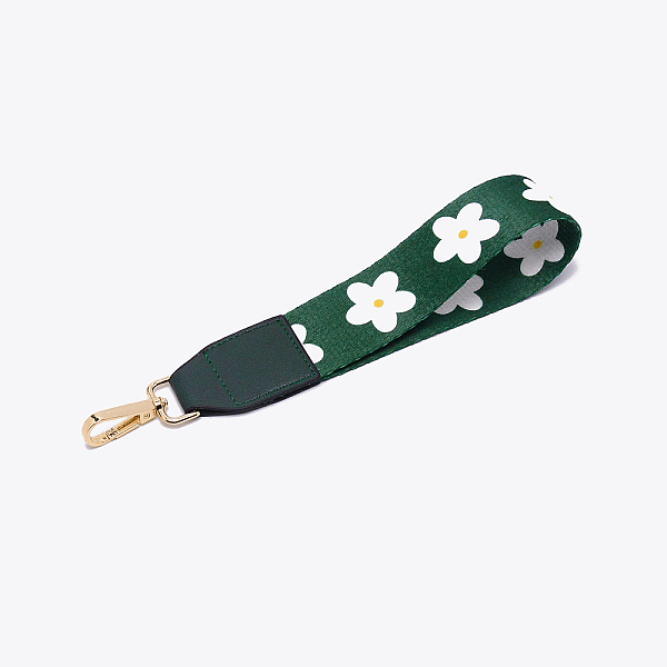 

PandaHall Polyester with Flowers Pattern Bag Handle Straps, with Alloy Clasps, Bag Replacement Accessories, Dark Green, 23.5x4x0.5cm..., Cyan