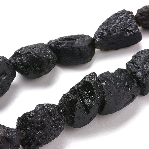 

PandaHall Natural Tektite Beads Strands, Rough Raw Stone, Nuggets, 21~25x15~19x9~19mm, Hole: 0.8mm, about 20pcs/Strand, 15.94 inch(40.5cm)...