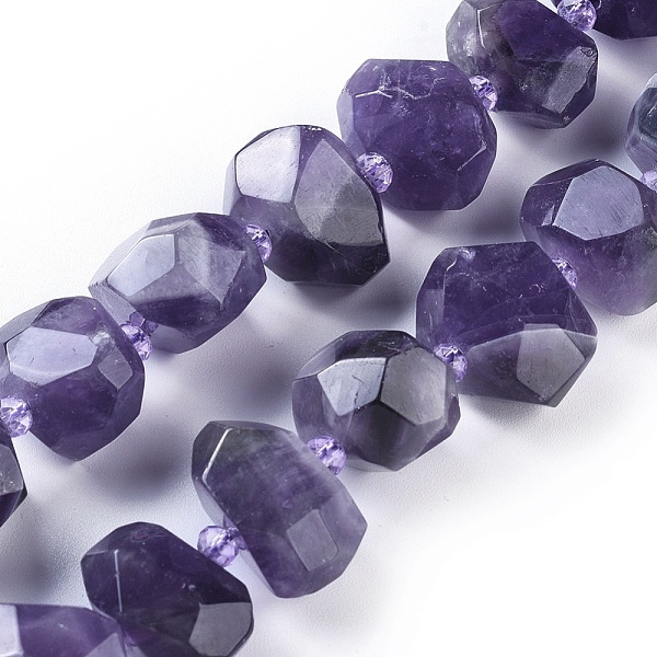 

PandaHall Natural Amethyst Beads Strands, Faceted, Nuggets, 12~16x17~19x11~17mm, Hole: 1.6mm, about 24pcs/strand, 15 inch(38.2cm) Amethyst...