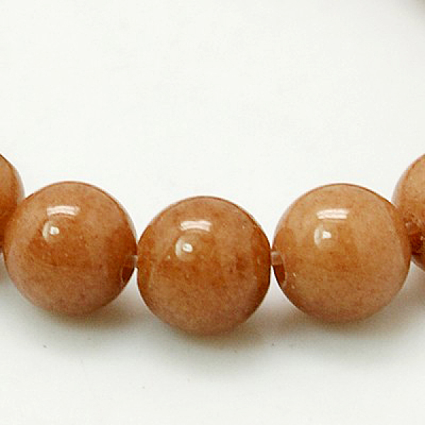 

PandaHall Natural Mashan Jade Round Beads Strands, Dyed, Camel, 6mm, Hole: 1mm, about 69pcs/strand, 15.7 inch Mashan Jade Round Brown