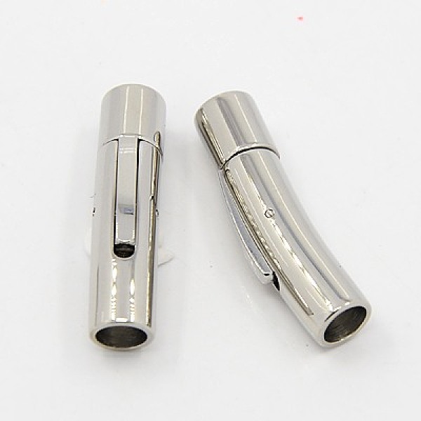 

PandaHall 304 Stainless Steel Bayonet Clasps, Column, Mixed Style, Stainless Steel Color, 28~30x5~8mm, Hole: 3~6mm 304 Stainless Steel